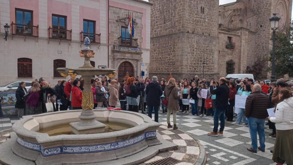 Concentración en Talavera de la Reina. Foto: CCOO.