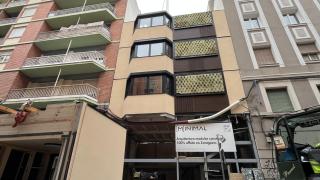 La construcción del hotel, en pleno centro de Zaragoza.