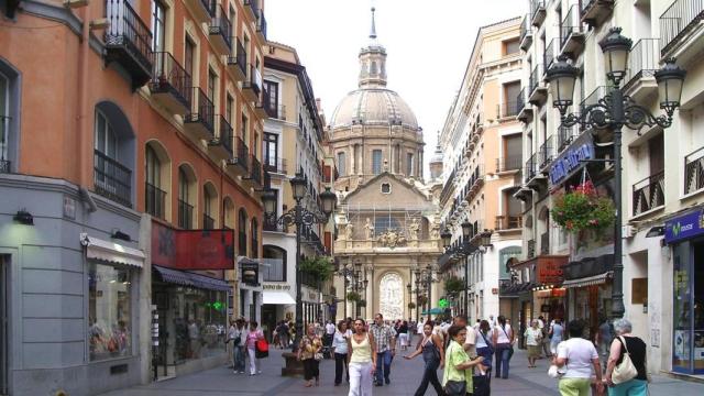 Imagen de archivo de la calle Alfonso I, en Zaragoza.