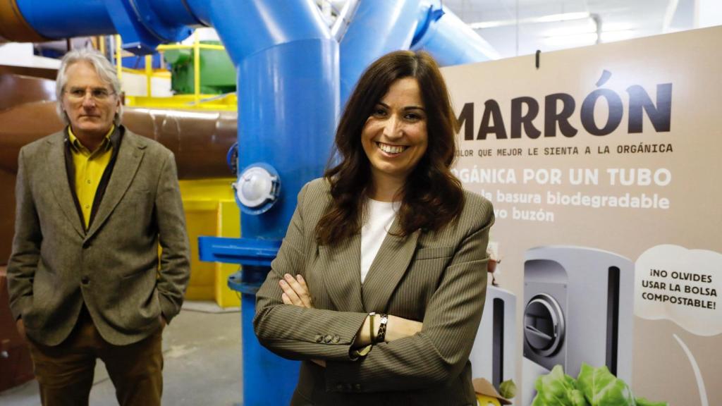 La consejera de Medio Ambiente y Movilidad, Tatiana Gaudes, en la presentación del sistema en Valdespartera.
