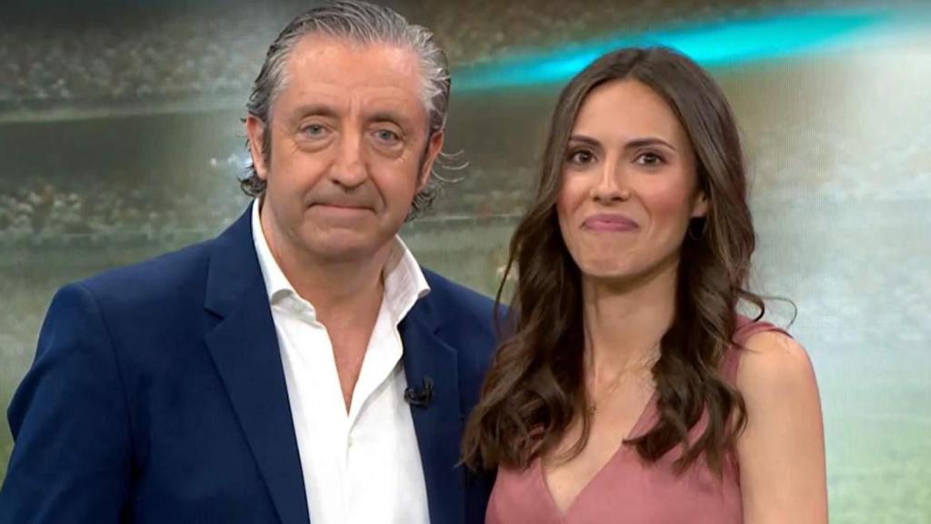 Sandra Díaz, junto a Josep Pedrerol, el día de su despedida de 'El Chiringuito' hace casi tres años.