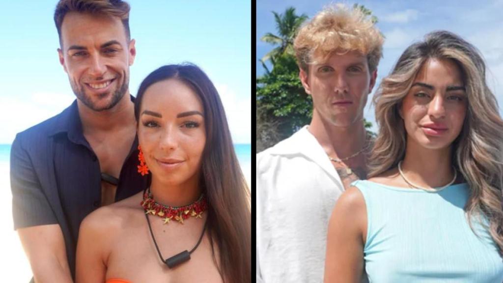 Anita y Montoya y Tadeo y Sthefany, parejas de 'La isla de las tentaciones'.