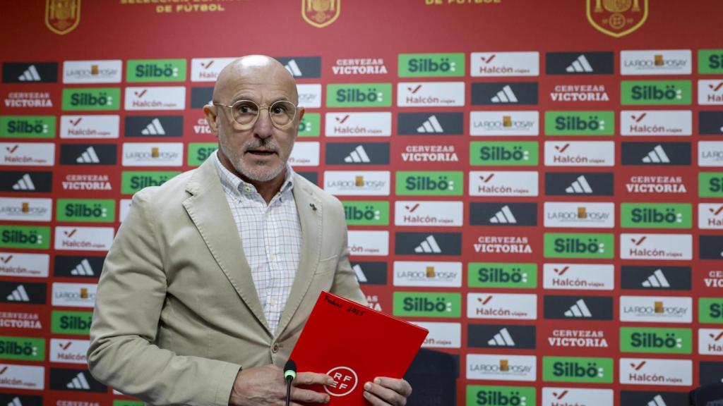 Luis de la Fuente, antes de la rueda de prensa para anunciar los convocados con España