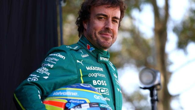 Fernando Alonso, en la sesión de fotografías oficiales de la temporada en Australia