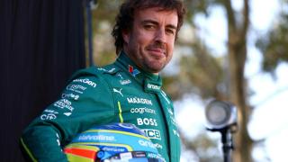 Fernando Alonso, en la sesión de fotografías oficiales de la temporada en Australia