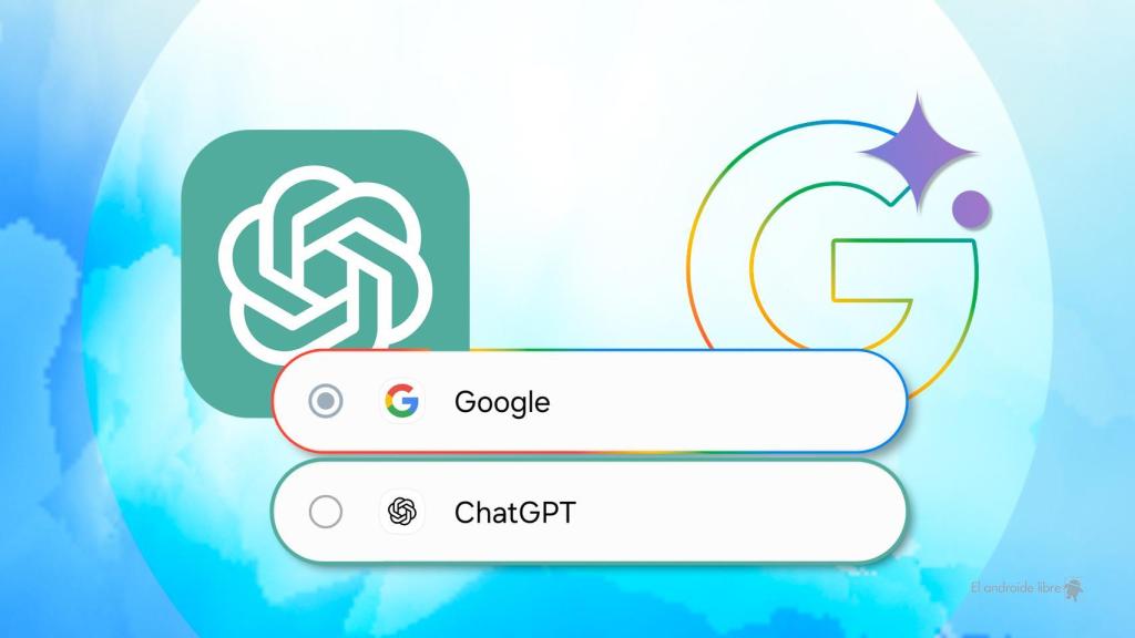 Fotomontaje de Gemini y ChatGPT