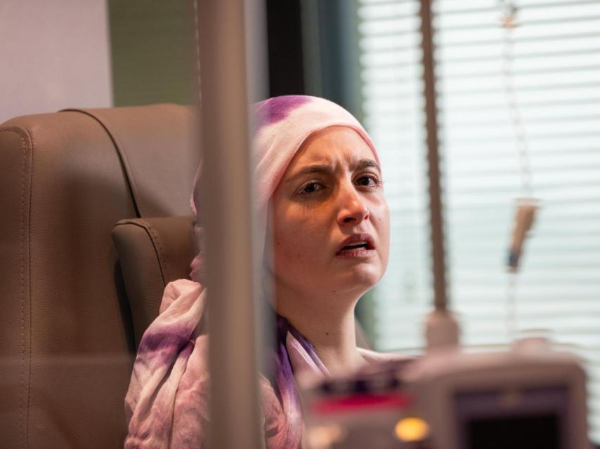 Protagonista de 'Cancrodiario' en una grabación.