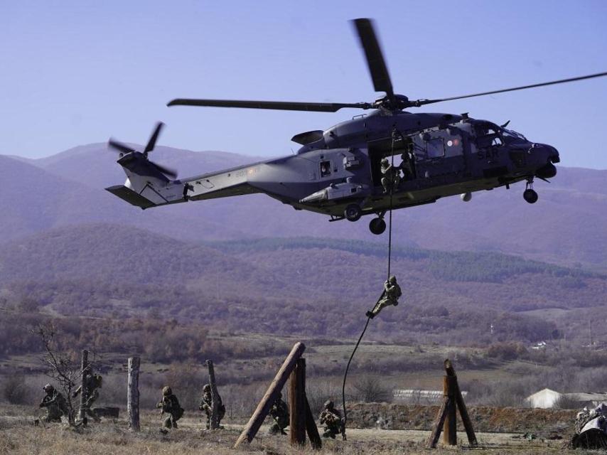 Tropas de élite del Ejército del Aire durante el ejercicio.