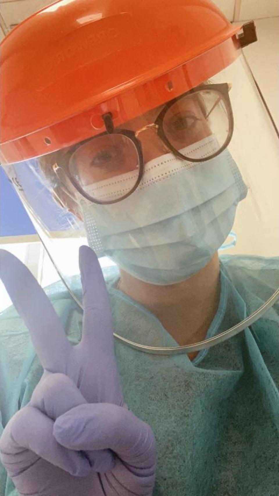 Marina Andrade, en una fotografía de la pandemia.