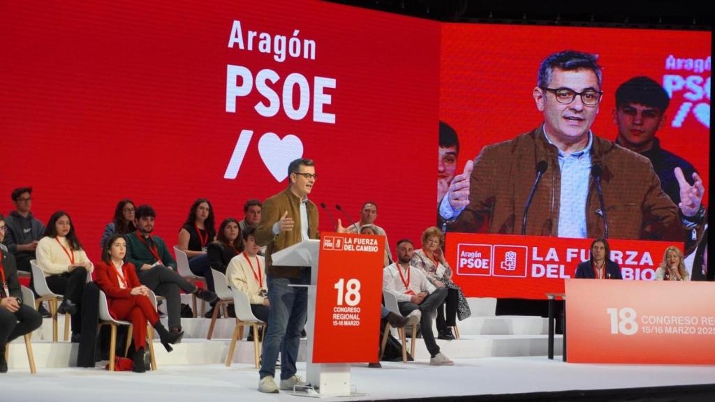El ministro Bolaños, en el Congreso Regional del PSOE-Aragón