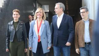 Chivite, Alegría, Zapatero y Bolaños, a la llegada al Congreso Regional del PSOE