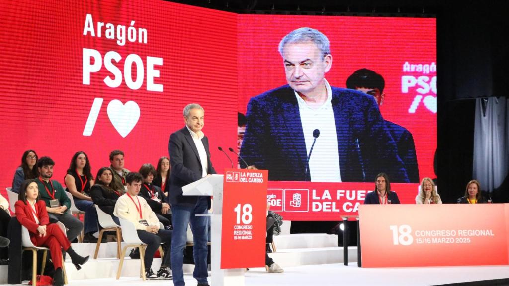 Zapatero, en el congreso del PSOE-Aragón.