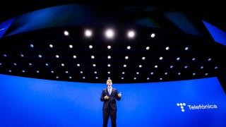 Marc Murtra, presidente de Telefónica, durante su participación en la sesión de apertura del MWC 2025