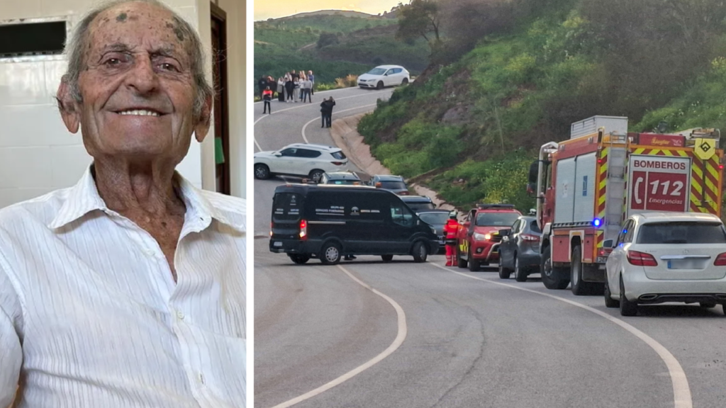 Una imagen del momento en el que se localizó el cadáver de Paco y una imagen del fallecido.