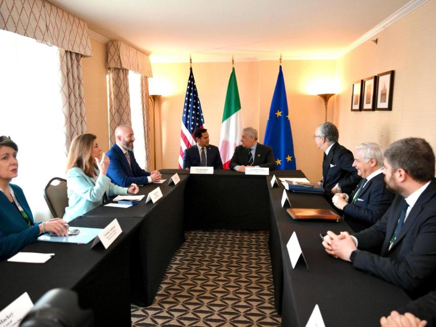El secretario de Estado americano, Marco Rubio, y el ministro de Exteriores italiano, Antonio Tajani.