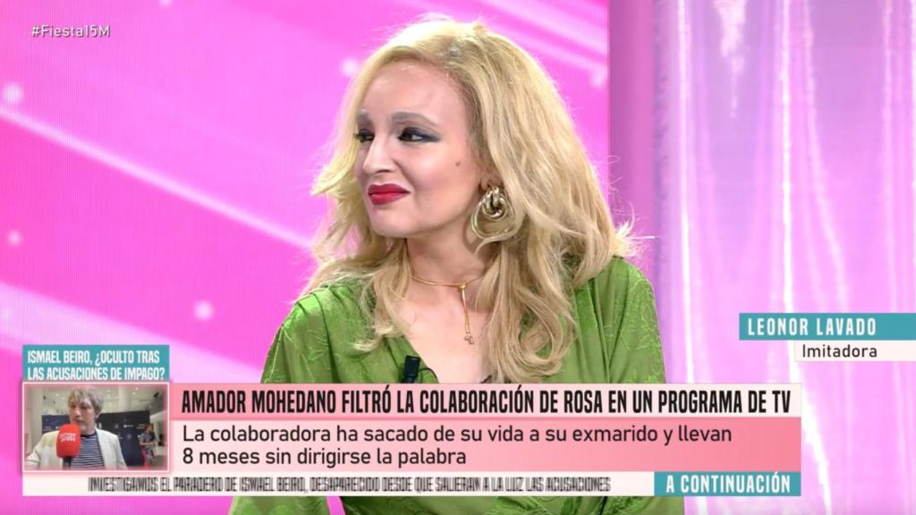 Leonor Lavado imitando a Rosa Benito en 'Fiesta'.