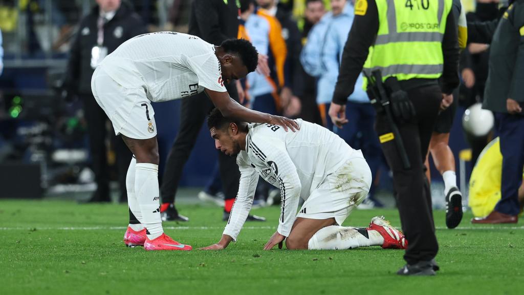 Vinicius y Bellingham, tras el partido contra el Villarreal.
