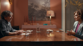 La vicepresidenta María Jesús Montero y elperiodista Jordi Évole, en la entrevista emitida este domingo por La Sexta.