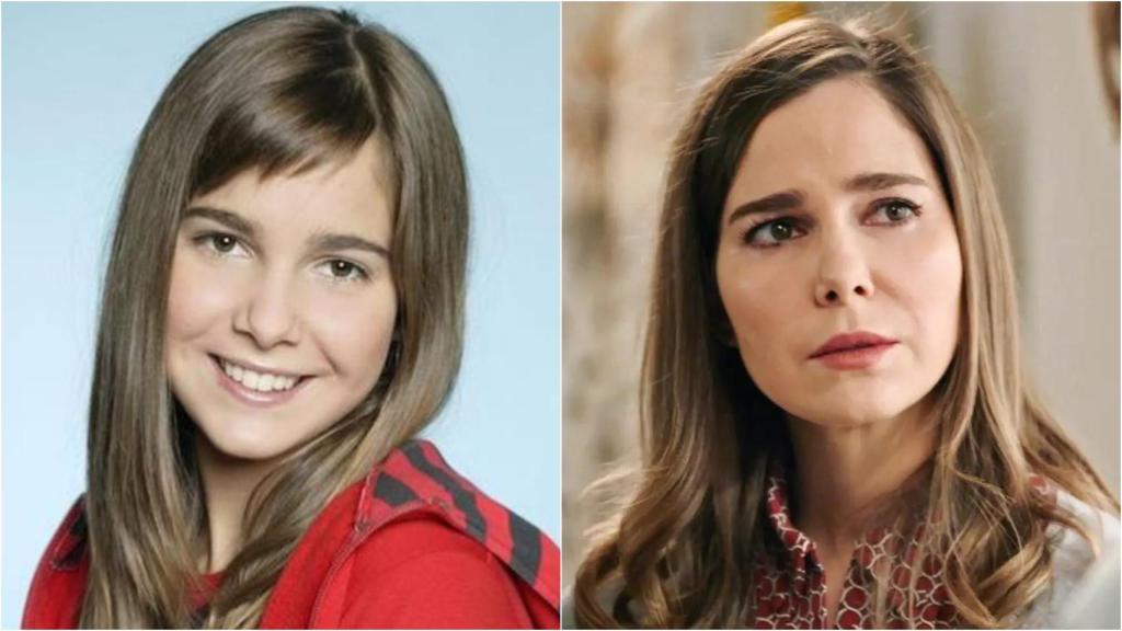 Fotomontaje de BLUPER con Natalia Sánchez en 'Los Serrano' y en 'Sueños de libertad'.