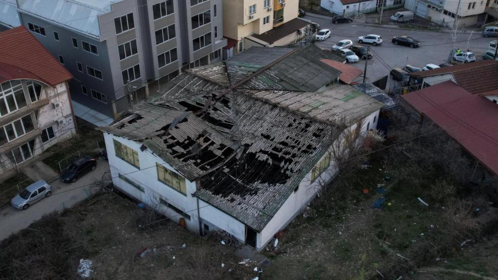 Vista aérea del lugar del suceso.