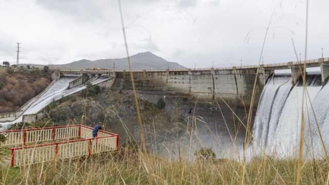 Imagen del estado del embalse del Pontón Alto, en la provincia de Segovia