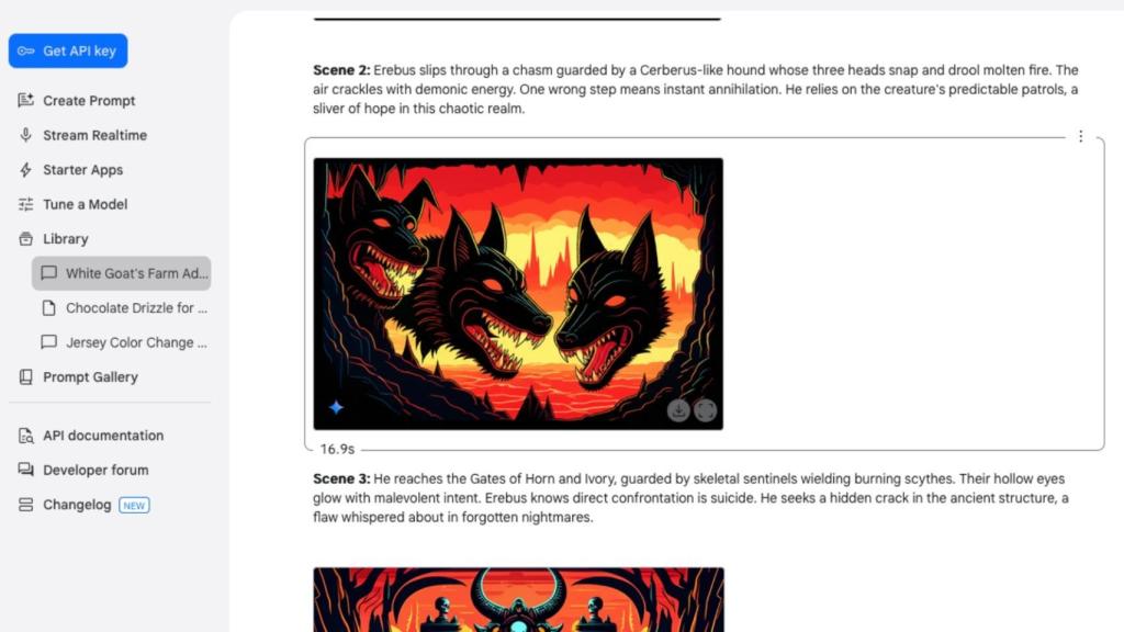 Interfaz de Google AI Studio