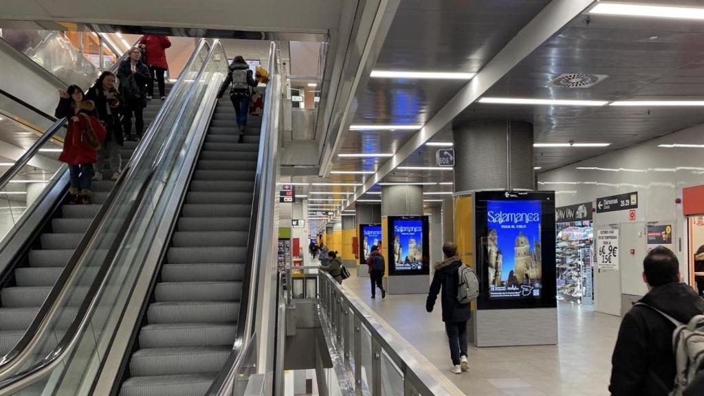 Mupis de Salamanca en el intercambiador de la Plaza de Castilla
