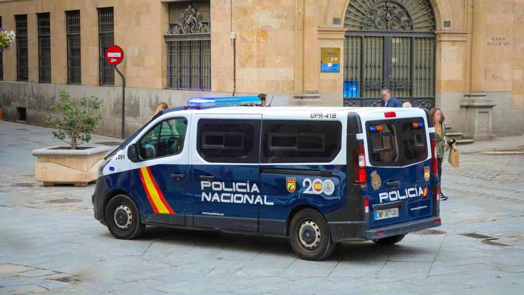 Unidad de Prevención y Reacción de la Policía Nacional por el centro de Salamanca en una imagen de archivo