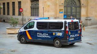 Unidad de Prevención y Reacción de la Policía Nacional por el centro de Salamanca en una imagen de archivo