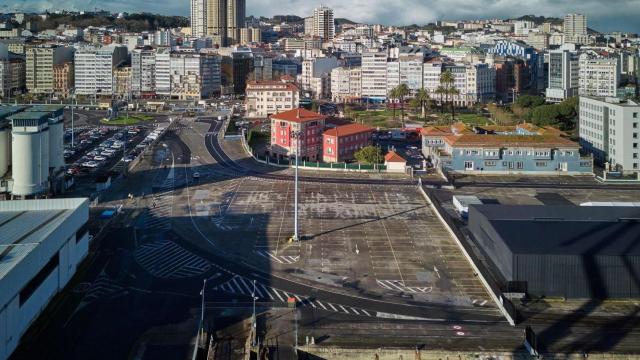 Muelle de Calvo Sotelo en el puerto interior de A Coruña.