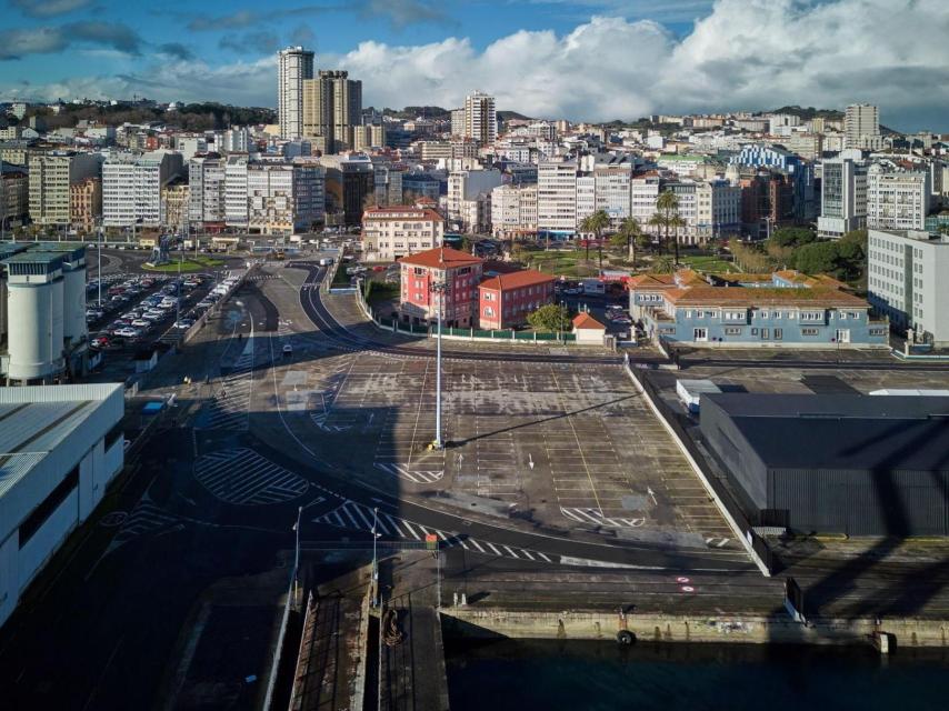 Muelle de Calvo Sotelo en el puerto interior de A Coruña.