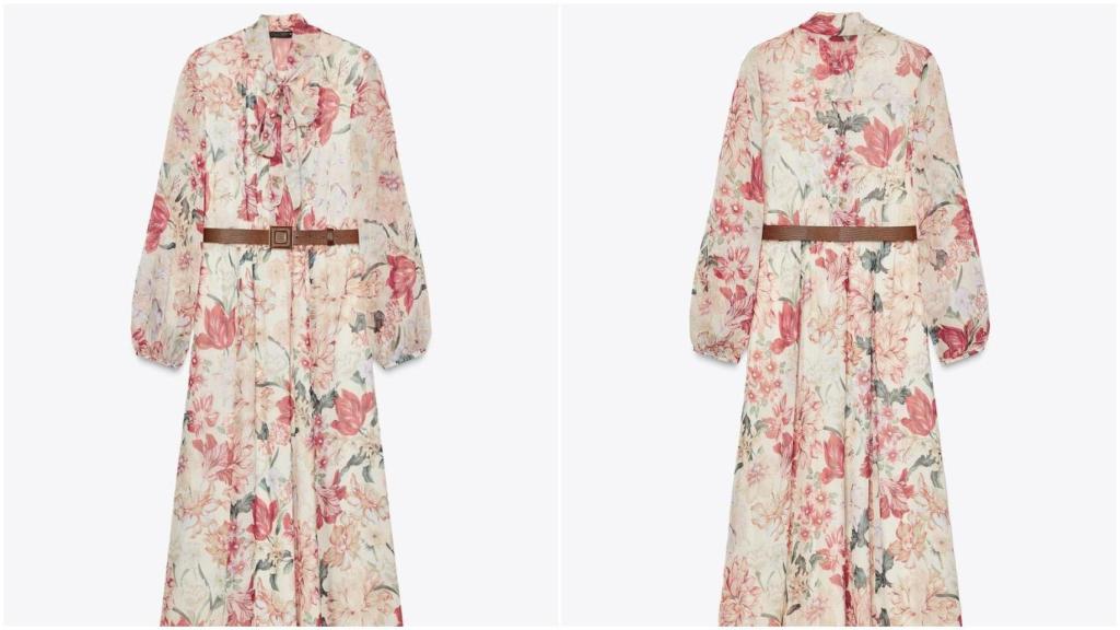 Vestido midi estampado floral de Zara. Ref: 2507/147/330