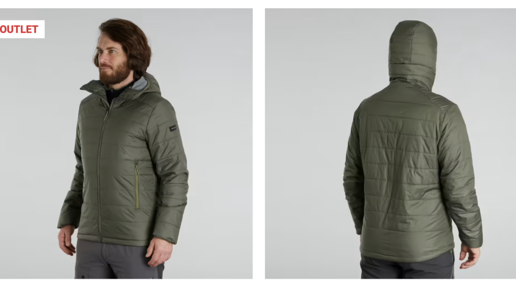 Chaqueta acolchada de montaña.