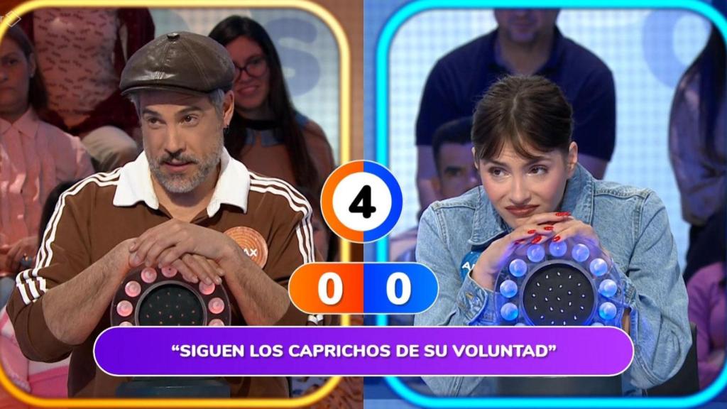 Andrea Duro y Unax Ugalde en ‘Pasapalabra’.