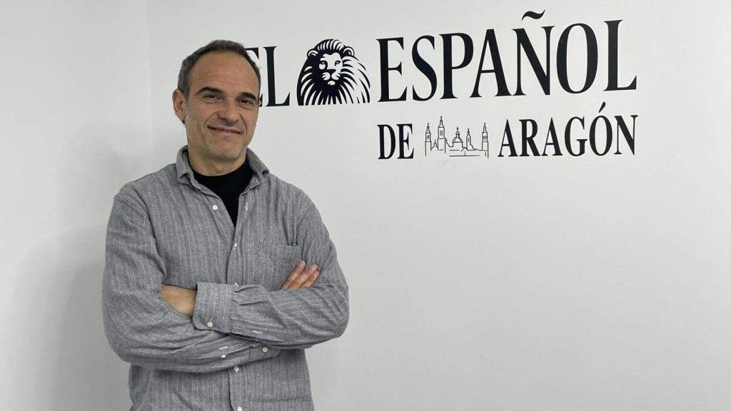 Javier Esquillor, fundador de capillar IT, en la redacción de El Español de Aragón