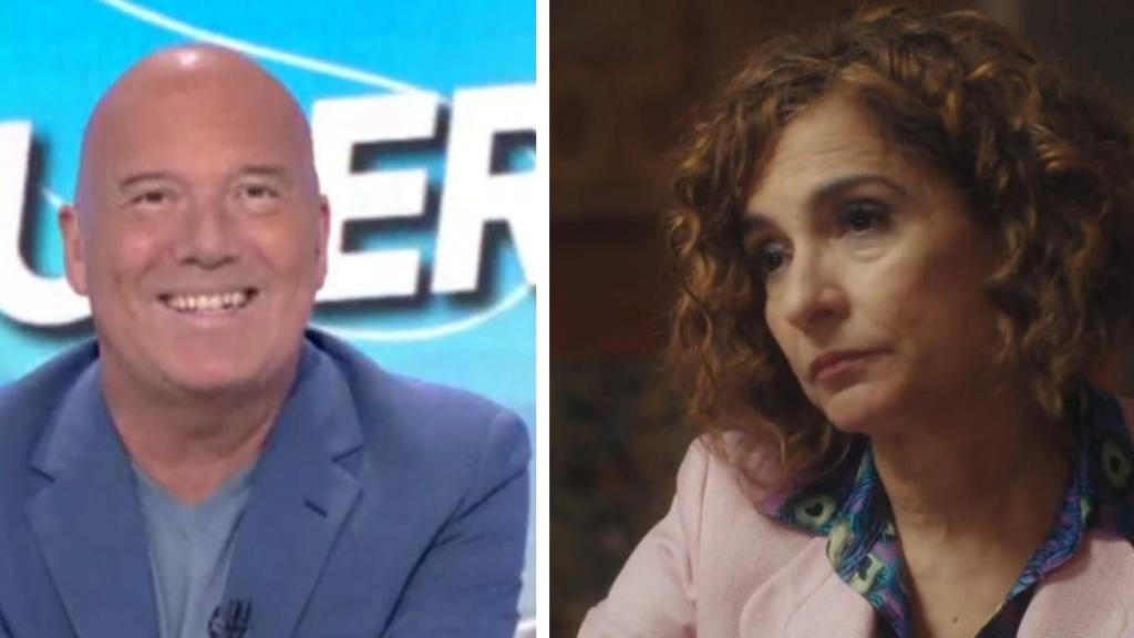 Alfonso Arús y María Jesús Montero, en un fotomontaje realizado por BLUPER.