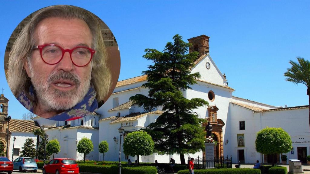 Fotomontaje de BLUPER con Pepe Navarro y su pueblo.