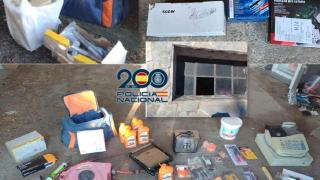 Material sustraído durante los robos