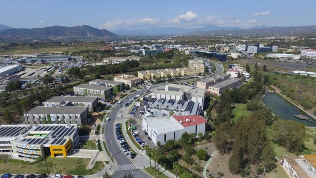 Vista aérea de una parte del parque tecnológico de Málaga.