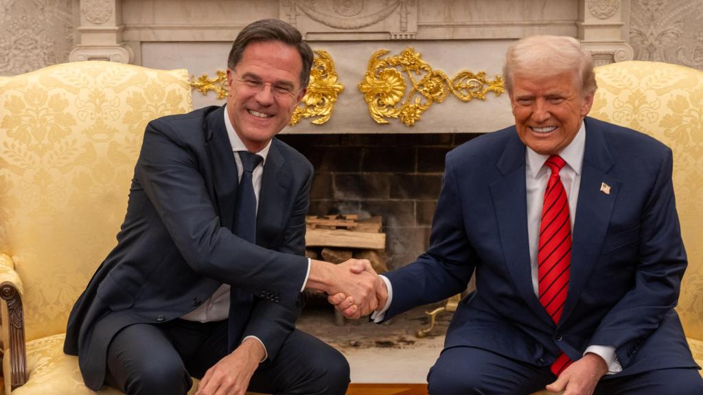 El secretario general de la OTAN, Mark Rutte, durante su reunión la semana pasada con Donald Trump en el Despacho Oval