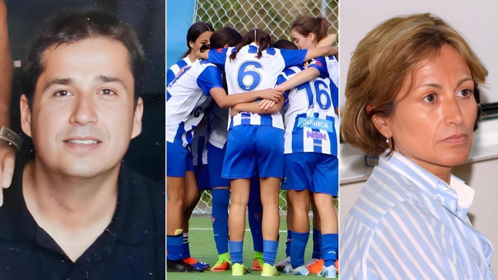 Sergio Sanlés, Sárdoma CF y Marta Souto.