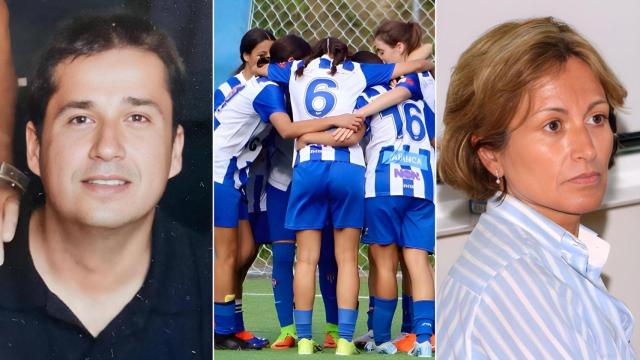 Sergio Sanlés, Sárdoma CF y Marta Souto.