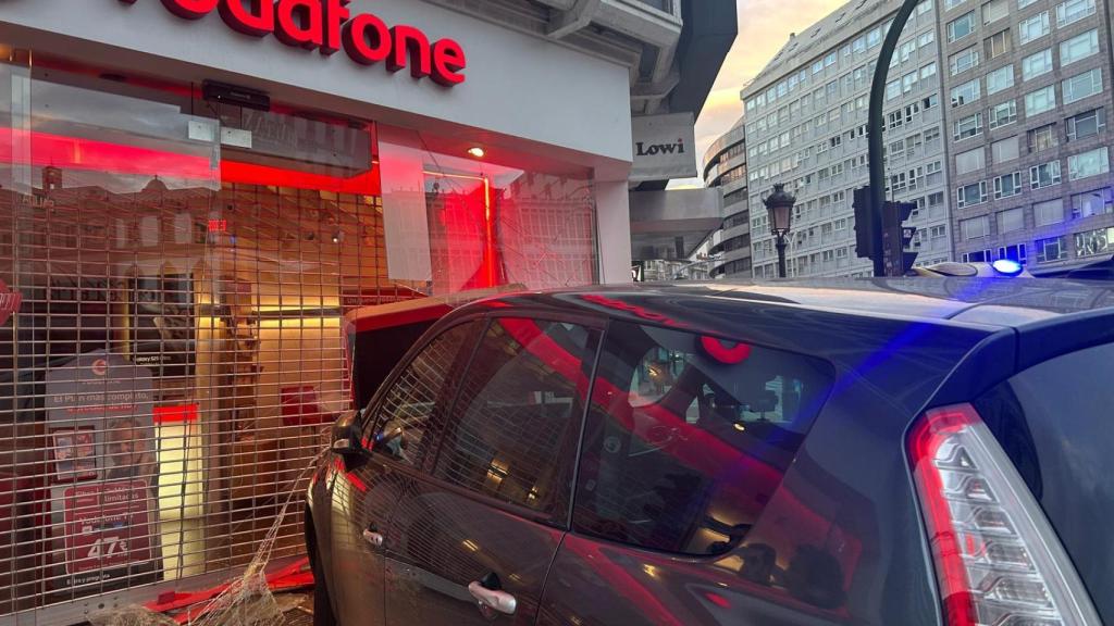 Accidente en la plaza de Pontevedra.