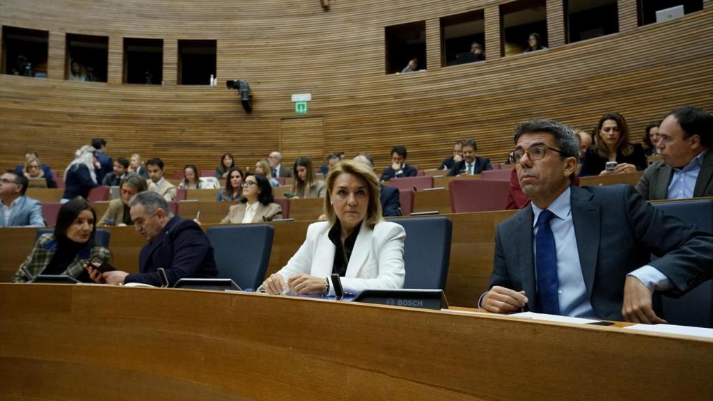 Carlos Mazón, en Les Corts. Eduardo Manzana / Europa Press