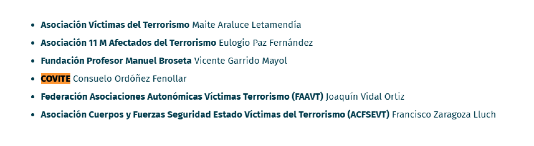 La web de la FVT muestra que, hasta esta votación, Covite formaba parte del Patronato.