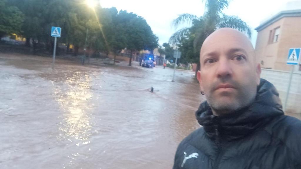 Un 'selfie' de Kike en la zona afectada.