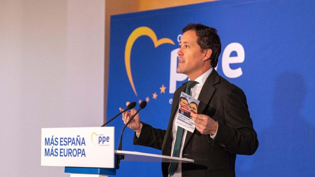 Carlos Velázquez, alcalde de Toledo, este martes en un acto del PP en la capital de Castilla-La Mancha.