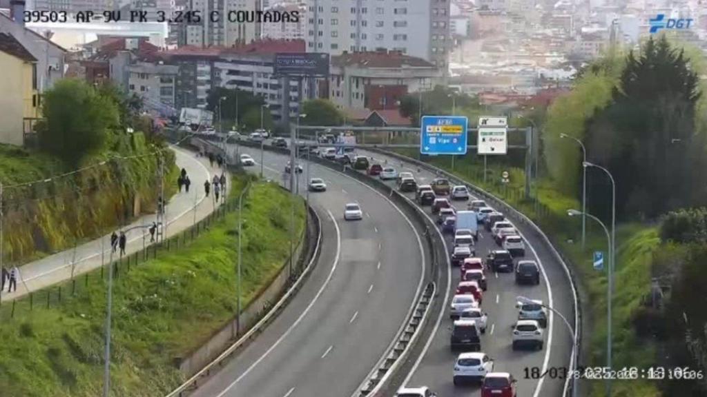 Imagen de las retenciones en la AP-9.