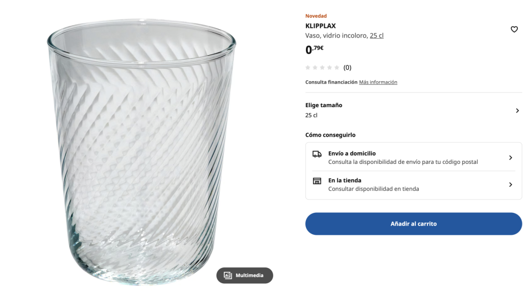 Vaso KLIPPLAX.