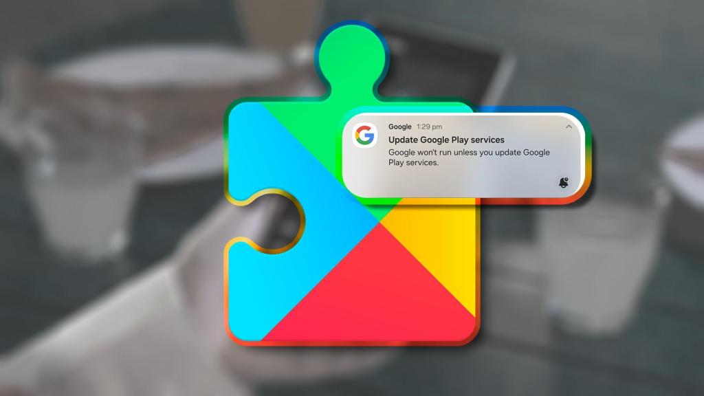 Fotomontaje de Servicios de Google Play